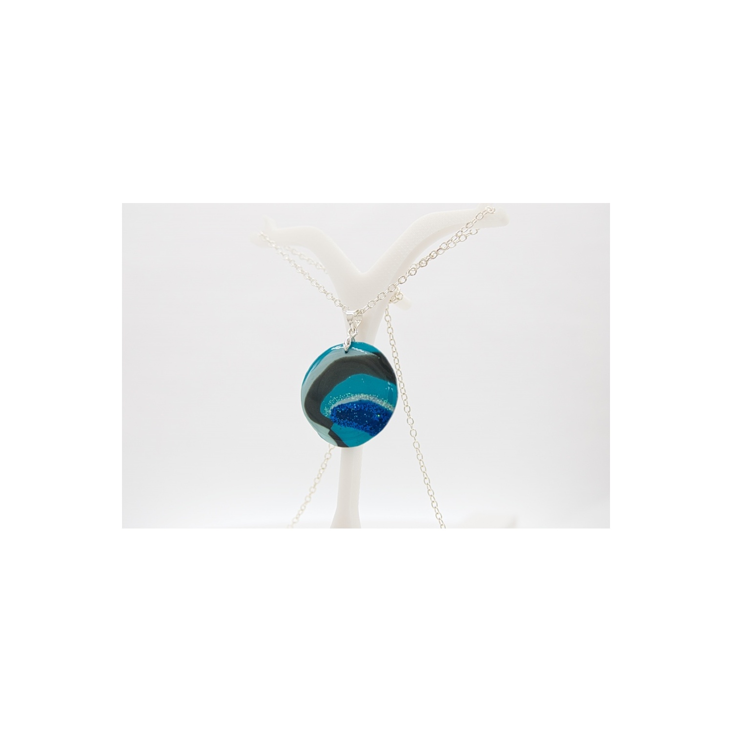 FIMO Halskette Blau 2