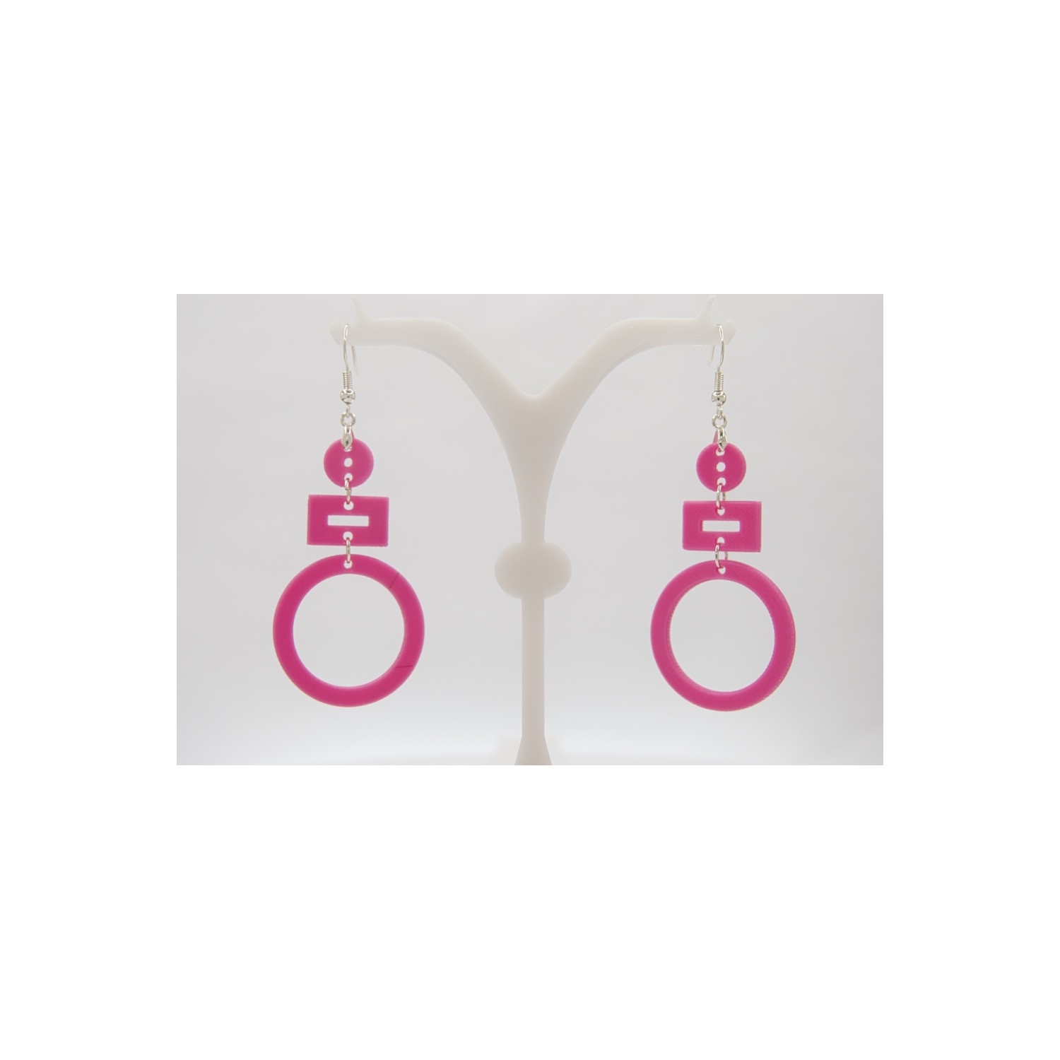 3er Set Ohrringe Pink ein Paar 