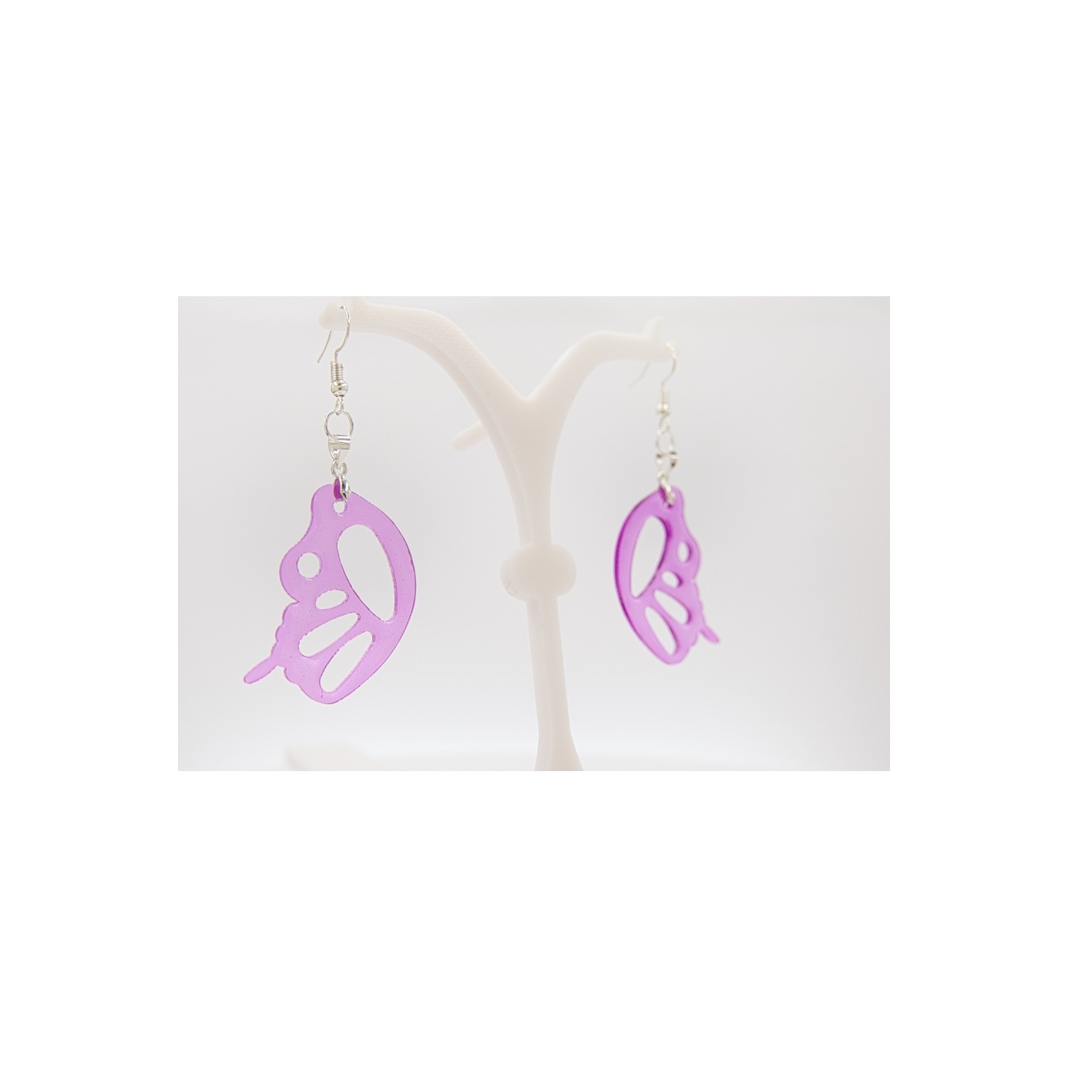 Schmetterling Ohrringe Lavendel ein Paar