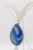 Fimo Kette Tropfen blau weiß