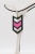 Pfeil Halskette Schwarz Pink