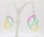 Schmetterling Ohrringe Gelb/Grün/Pink Glitzer ein Paar