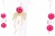 Engel Set Pink & Weiß Kleinserie (Halskette & Ohrringe): 50 cm