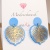 Ohrringe Blatt Blau Gold