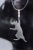 Halskette Katze Schwarz matt