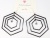 3er Ohrringe Hexagon mit Stern
